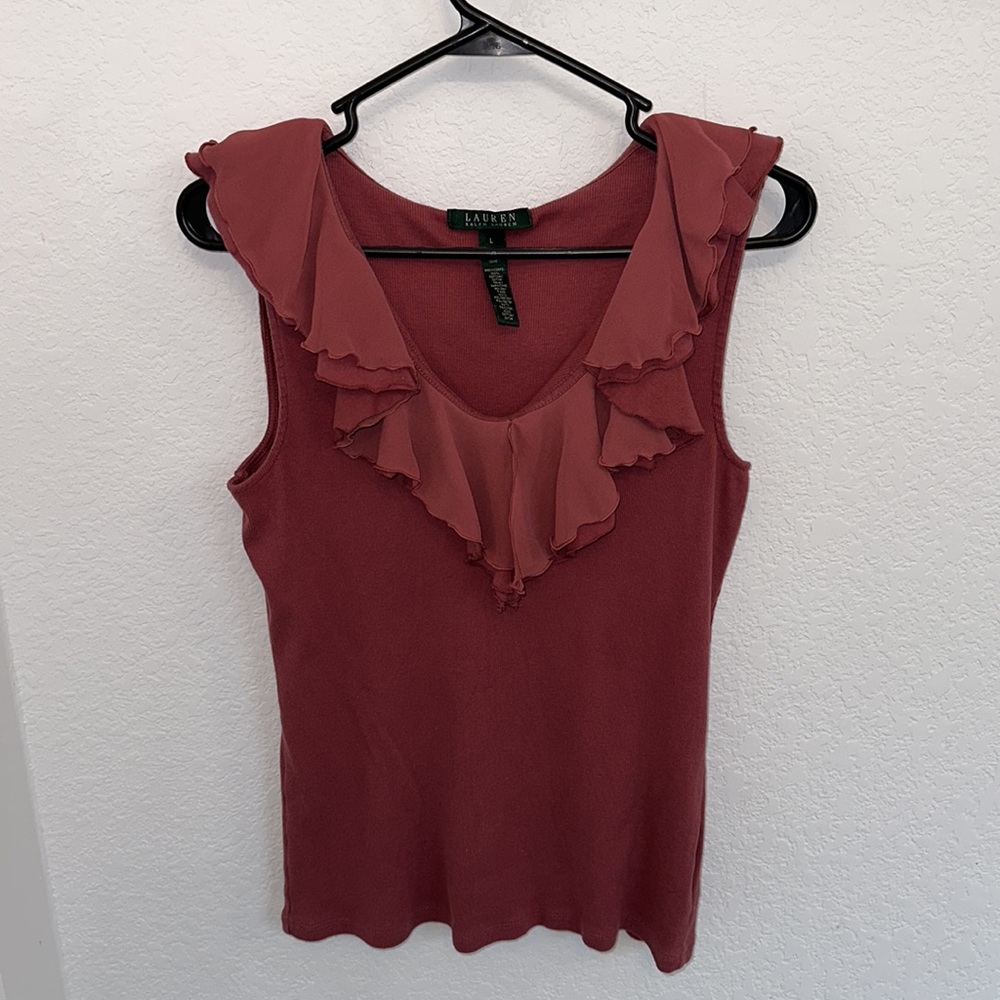 BarbieCore Ralph Lauren Ruffled Tank - Picture 4 of 10